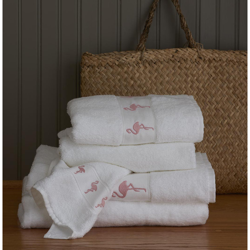 Traditions Linens Flamingo 100% Cotton Towel Set | Wayfair